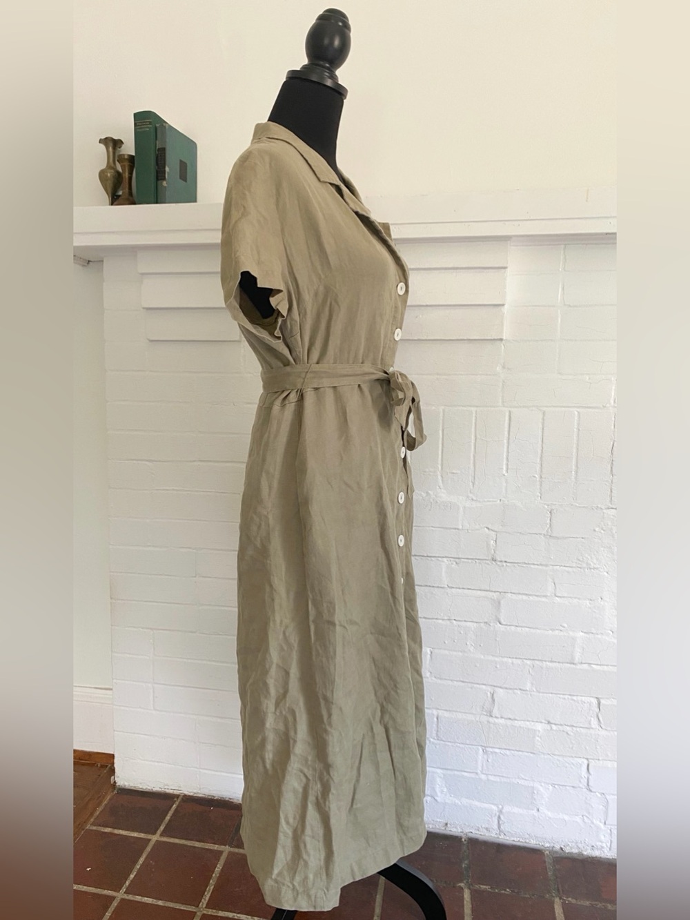 Quince 100% European Linen Button Front Dress - Picture 3 of 8